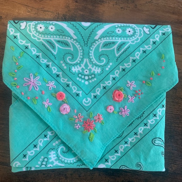 Marshmallow Moon Accessories - Handmade Embroidered Bandana